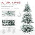 thumbnail image 5 of HOMCOM 7 Foot Snow Flocked Artificial Christmas Tree, Easy Assembly, 5 of 9