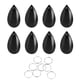 thumbnail image 1 of Cristal Cuenta Cortina Unique Bargains 24uds 38mm Lágrima Colgante Negro, 1 of 5