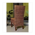 thumbnail image 5 of Pemberley Row Wicker Brown Dining Chair Hand-Woven Abaca Leaf Style 38" H x 19" W x 24" D Assembled, 5 of 8