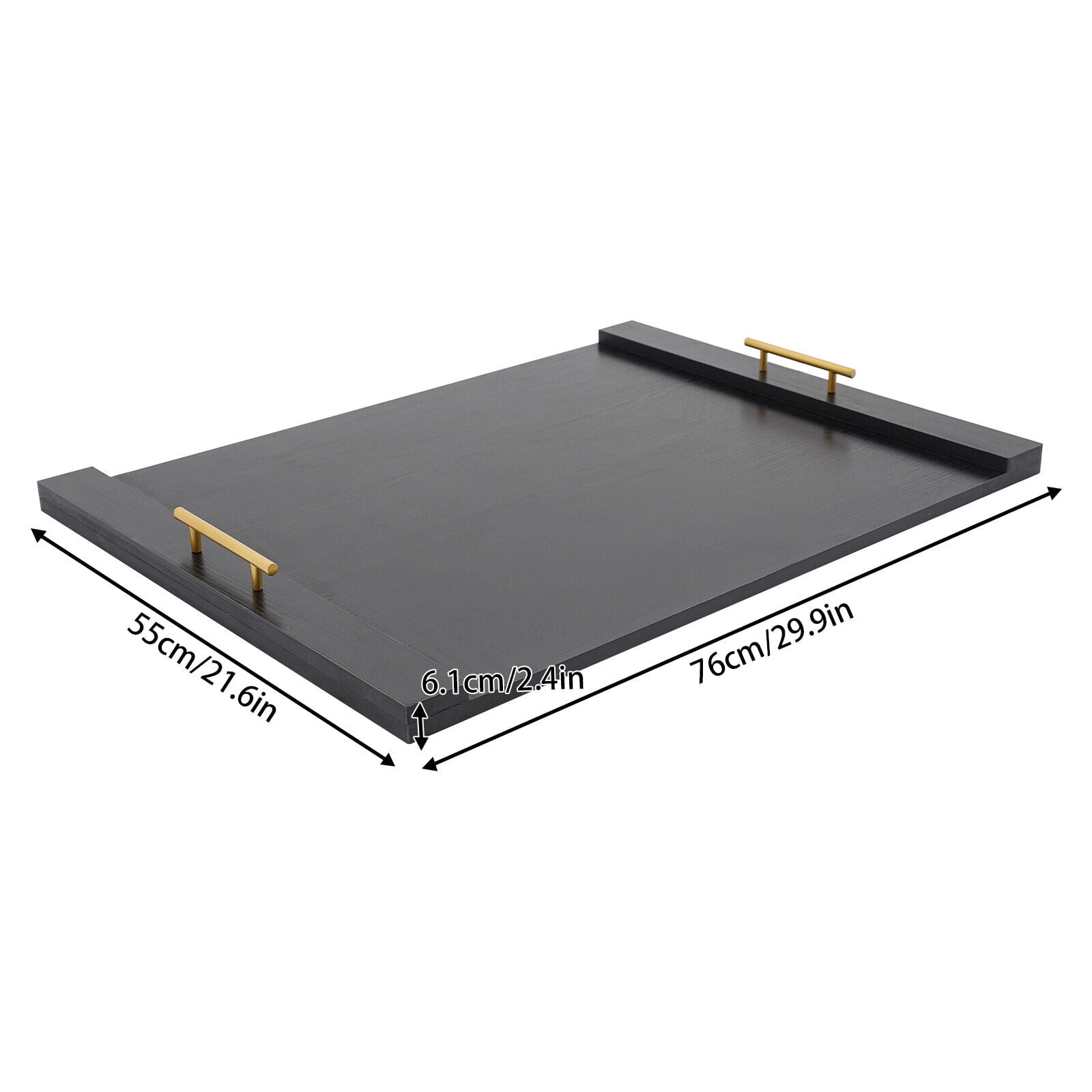 Wood Stove Cover, Noodle Board Stove Covers with Handles, Stovetop Plate for Gas Burner & Electric Stove, Wooden Stovetop Cover Cutting Board for Counter Space, 29.9 * 21.6in (Black)