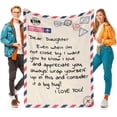 thumbnail image 1 of LHSHID Daughter Blanket from Mom Dad Blanket to My Daughter Gifts from Mom Dad Daughter Blanket Presents for Birthday I Love You Daughter Letter Warm Soft Throw Blankets Daughter Blanket 60"x80", 1 of 7