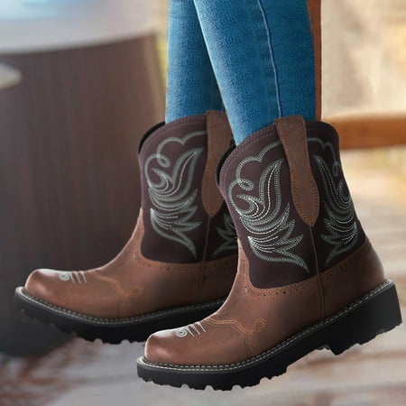 

TALKVE Women s Boots Cowboy Boots For Women Boots Womens Cowboy Boots For Women Vintage Embroidery Platform Boots Shoes