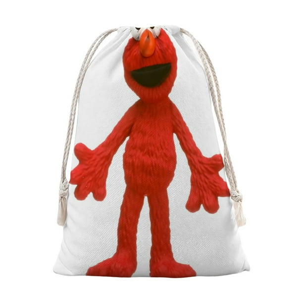 Elmo Bolsa de regalo con cierre de cinta navideño para decoración de Navidad,50cm×80cm.