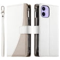 thumbnail image 4 of Funda cartera GANGXUN para iPhone 12 Mini , cuero PU con tarjetero, cremallera, correa de mano, soporte y protección 579°, 4 of 6