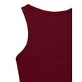 thumbnail image 5 of J. METHOD Women's Tank Top Sleeveless Racerback Basic Stretch Comfy Slim Fitted Ribbed Knit Tops Workout Yoga T Shirt NEWT386 Dark Burgundy 2X, 5 of 6