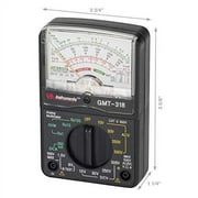 Gardner Bender GMT-318 Analog Multimeter, 6 Function, 14 Range, Tests AC/DC Volt, DC Current, Resistance, Decibel, and Battery, Manual Range