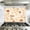 Color 1, variant on Kitchen Backsplash Peel and Stick Wall Murals Gold Art Deco Fan Navy Blue Geometric Scallop Design Removable Mural 35.4"W x 23.6"H, Oil Proof Vinyl Wallpaper for Fireplace & Behind Stove