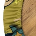 thumbnail image 5 of Ambesonne Emoji Fitted Round Tablecloth, Graffiti Design Funny Faces, 45"- 56" Diameter, Khaki and Dark Teal, 5 of 5