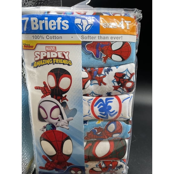 Toddler Boy Spidey & His Amazing Friends 7-Pack Brief Underwear Spidey Size: 4T