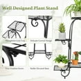thumbnail image 6 of Gymax 6 Tier Flower Pot Holder Metal Vertical Shelves Corner Plants Display Rack, 6 of 9