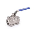 thumbnail image 1 of Válvula de bola Midline Valve de 1-1/4" de acero inoxidable, paso completo, 1 of 7