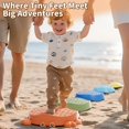 thumbnail image 2 of QualitChoice Textured Sensory Stepping Stones Exciting Stepping Stone Kit Fun Outdoor Play Experience For Toddlers, 2 of 6