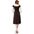 thumbnail image 2 of Evanese Women's sweetheart cap sleeve knee length day dress with satin trims, 2 of 4