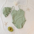 thumbnail image 6 of Baywell Solid Color Baby Girls Western-style Sling Sweet One-Piece Swimsuit Suitable for 1-6, 6 of 9