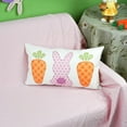 thumbnail image 2 of Easter Pillow Cover 12x20 Inch Carrots Plaid Decorations Throw Pillows Farmhouse Happy Easter Orange Decorative Cushion Case for Sofa Couch Home Bed, 2 of 5