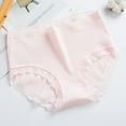 thumbnail image 2 of Rohuuque Women's Cotton Underwear Lace Trim Hipster Panties Soft Moisture Wicking Bikini Briefs Comfort Underwear Pink, 2 of 4