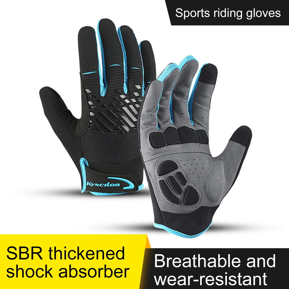 Cycling Biking Gloves Screen Touch Mountain Bike Full Finger Outdoor Sports Mesh 