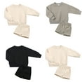 thumbnail image 4 of Esaierr Toddler Baby Girls Boy Clothes Pullover Sweatshirt Tops Pants 2PCS Fall Winter Sweatsuit Outfit Long Sleeve Comfortable Long Sleeve Clothes Set for Kids 1-14Y, 4 of 5