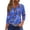 Navy, variant on Women's 250th Anniversary USA Shirt Patriotic American Flag Print V-Neck Button 3/4 Sleeve T-Shirt