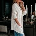 thumbnail image 6 of Munlar Womens Cardigan Sweaters,Women's Popcorn Long Sleeve Open Front Pockets Oversized Cardigan Sweater Coats, 6 of 9