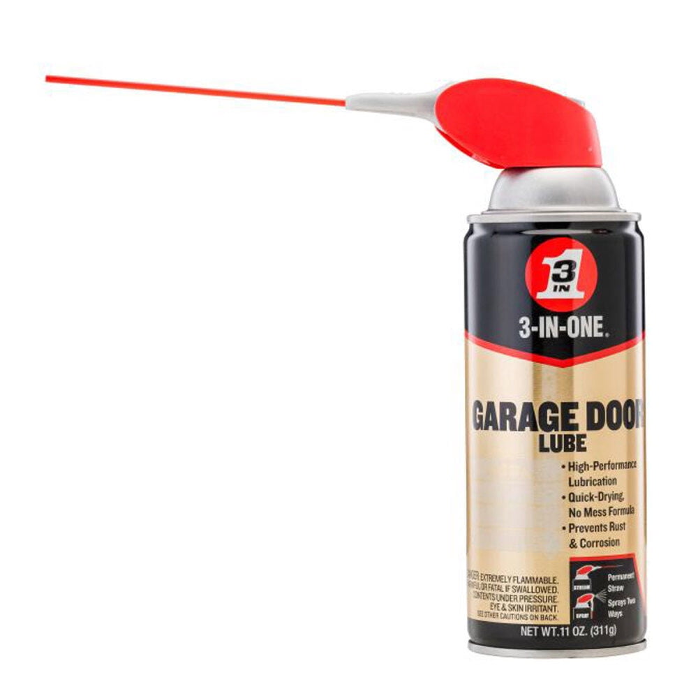 3-IN-ONE Professional Garage Door Lubricant Smart Straw Sprays 2 Ways, 11 oz