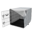 thumbnail image 3 of Geometric Dog Crate Cover, East Cultures Inspired Circles with Floral Arrangement Traditional Motifs, Easy to Use Pet Kennel Cover for Medium Large Dogs, 35" x 23" x 27", Grey Grey Beige, by Ambesonne, 3 of 6