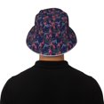 thumbnail image 5 of Salouo Flowers And Humming Bird Print Unisex Bucket Hat, Outdoor Summer Beach Fishing Sun Hat Fun Outdoor Vacation Hat for Men Women Teens,Reversible Double-Side-Wear, 5 of 6