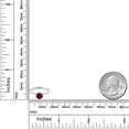 thumbnail image 4 of Gem Stone King 18K White Gold Red Created Ruby Engagement Solitaire Ring for Women (1.00 Cttw, Round 5MM, Gemstone July Birthstone, Size 7), 4 of 4