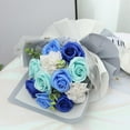 thumbnail image 3 of Ramo de jabón BLESIY 11 piezas flores artificiales rosas realistas Azul D, 3 of 5