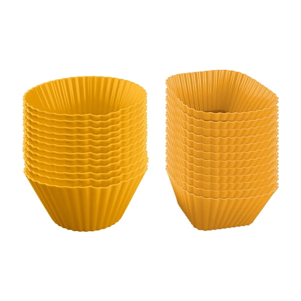 Moldes de silicona para magdalenas, reutilizables, antiadherentes, fáciles de limpiar, para repostería y muffins