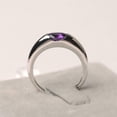 thumbnail image 2 of HeartsAndYou 1ct Natural Purple Amethyst Ring Solitaire Women 100% REAL 14k SOLID White Gold, 2 of 8