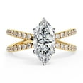 thumbnail image 2 of IGI Certified Lab Grown Diamond Engagement Ring | Center 10x5mm Marquise Cut Split Shank Solitaire Wedding Anniversary Rings For Women 18k Yellow Gold | F-G, VS-SI Quality (1.15 Ctw) Ring Size-8.5, 2 of 7