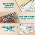 thumbnail image 2 of NETHOUSE Fairies And Baby Dragons Coloring Book Spiral Bound For Adults, A5 Wooden Cover, 30 Delightful Coloring Pages of Mythical Fairies and Baby Dragons for Stress Relief and Relaxation, 2 of 6