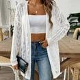 thumbnail image 5 of ZZwxWA Cardigan for Women Long Lightweight Open Front Hollow-out Long Sleeve Cardigans Outwear Casual Shrug Crochet Sweater, 5 of 6