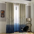 thumbnail image 4 of 100x250cm patrón de castillo ventana habitación Panel de cortina opaca azul Zulema Azul cortina, 4 of 8