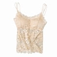 thumbnail image 4 of 2 Pack Women's Lace Camisole Vest - Breathable Spaghetti Strap Tank Top Basic Cami Undershirt Tops Seamless Beauty Back Top with Built-in Bra, M-2XL, 4 of 8