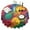 Colorful Circular Pattern, variant on Rainbow Tie Dye Mandala Pattern Round Tablecloth 60"x60",Wrinkle Wipeable Table Cloth for Kitchen Dining Room Picnic Patio Party