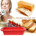 thumbnail image 4 of 2 paquetes de moldes rectangulares para hornear, moldes antiadherentes para pan, moldes de silicona para bricolaje, moldes para hornear pasteles, fácil limpieza (rojo), 4 of 5