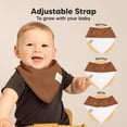 thumbnail image 3 of Baberos tipo bandana para bebés KeaBabies, de algodón orgánico suave, paquete de 8, 3 of 9