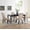 Tan, variant on Solid Wood Dining Table Set for 4, Turned-Leg Kitchen Table with Chairs, Gray MDF Dining Set for Small Spaces