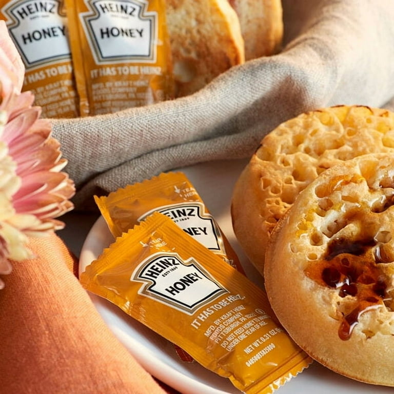 Heinz Honey Portion Packets 0.31oz (9g) Each, Pure Grade A Single