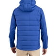 thumbnail image 2 of Men's Cutter & Buck Blue Kansas Jayhawks Evoke Hybrid Eco Softshell Recycled Full Zip Hooded Jacket, 2 of 2