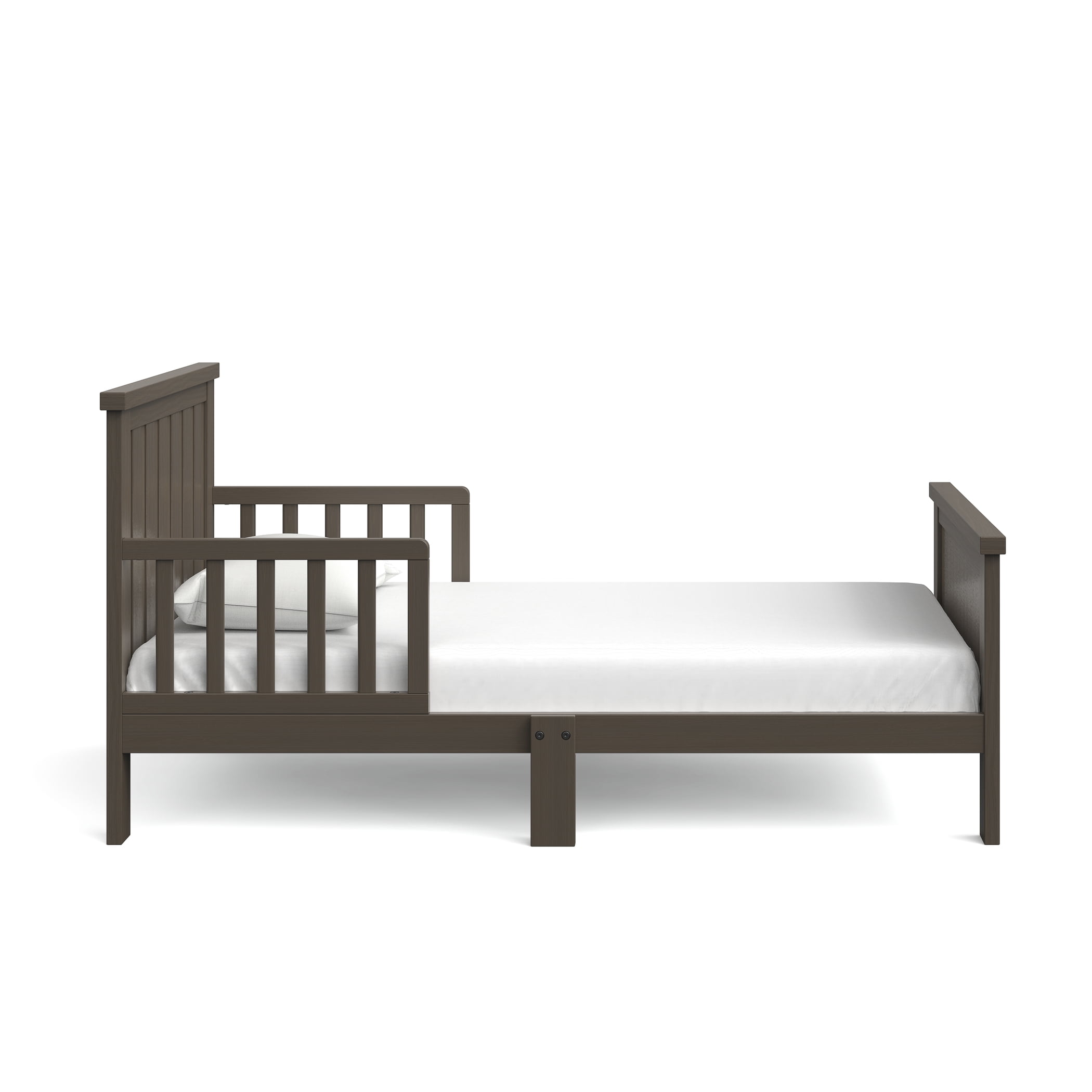 Child Craft Calder Toddler Bed with Guard Rails, Brushed Truffle