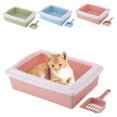 thumbnail image 4 of Cheers.US Rectangle Cat Litter Box,Easy Clean No Smell Pet Kitty Litter Box Litter Pan Cat Potty Semi-Closed Anti-Splash Litter Box Case Toilet Tray with Scoop, 4 of 7