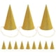 thumbnail image 1 of 12 gorros de fiesta triangulares con purpurina en forma de cono para cumpleaños infantiles y de adultos (dorados), 1 of 8