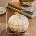 thumbnail image 3 of Pumpkin Snickerdoodle Swirl Scented 2 Wick Confetti Figural Pumpkin Jar Candle, Aromatherapy Glass Pumpkin Candle Perfect for Autumn Parties and Daily Use, 3 of 7