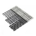 thumbnail image 2 of High Speed Steel Hex Shank Twist Drill Bit Set - 15pcs (3/4/5mm) for Woodworking, 2 of 10