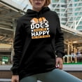 thumbnail image 2 of Dogs Make Me Happy, You Not So Much, Black Hooded Sweatshirt or Hoodie, Medium, 2 of 5