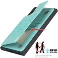 thumbnail image 6 of Galaxy Note 20 Wallet Case with RFID Blocking Card Holder,Premium PU Leather Double Magnetic Buttons Stand Flip Wrist Lanyard Strap Back Cover for Samsung Galaxy Note 20 5G 6.7 Inch,Green, 6 of 14