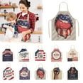 thumbnail image 7 of MOQIN Apron, Stocking Stuffers Kitchen Apron, Apron for Cooking Waitress Bistro Baking, Cotton Linen Cooking Kitchen Chef Apron for Women and Men,American Flag Stars Apron, 7 of 7